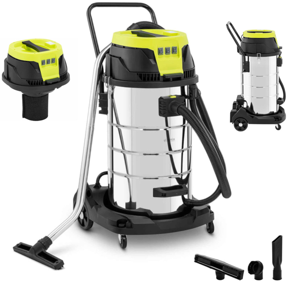 Aspirador industrial para lavagem a seco e molhado 3000 em 100 l