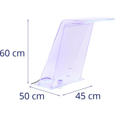 Watervaluitloop met LED-verlichting 45 cm Wateruitstroming 395 mm