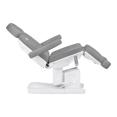 Electric cosmetic chair Azzurro 708a 4 motors gray Heated — side view