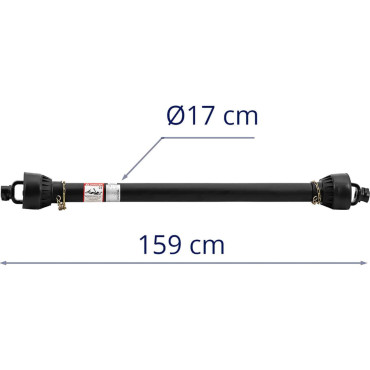 Hriadeľ poháňania hriadeľa 160-235 cm 1 3/8 '' 6 zubov