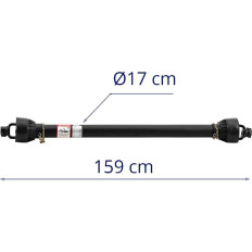 Hriadeľ poháňania hriadeľa 160-235 cm 1 3/8 '' 6 zubov