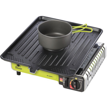 Grill Grill para um fogão turístico a gás com uma função de tocha de refrigeração