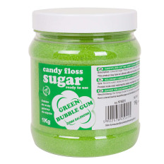Farebný cukor pre zelenú bavlnenú vlnu s chuťou 1kg balón gumy