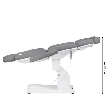 Fauteuil cosmétique électrique Azzurro 708a 4 moteurs gris chauffant — vue latérale