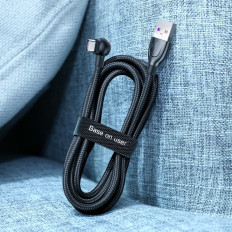 Fita de velcro do organizador do cabo 1m preto