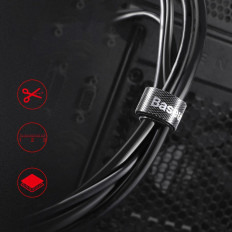 Kabel arrangör kardborreband 1m svart