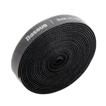 Kabeļu organizators Velcro Tape 3m melns