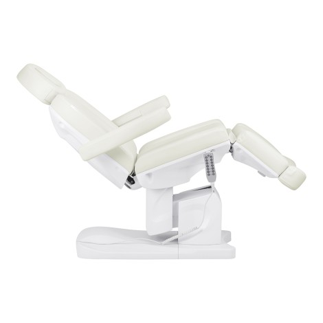 Azzurro 708a elektromos kozmetikai szék 4 motorral, fehér, fűthető — oldalnézet