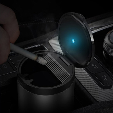 Popolník pre auto auto s sivým podsvietením