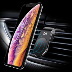 Magnetinė rankena ant telefono už ventiliaciją