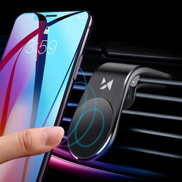 Magnetiskt handtag på telefonen för en ventilation rutig