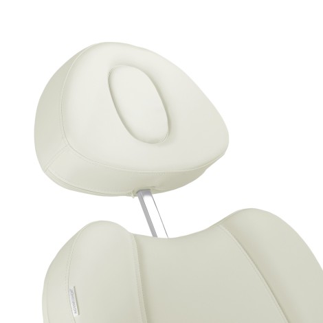 Cadeira cosmética elétrica Azzurro 708a 4 motores branca com aquecimento — close-up da cabeça