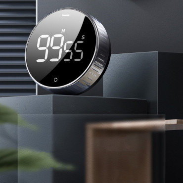 Roterande Timer Elektronisk Timer Timer Svart