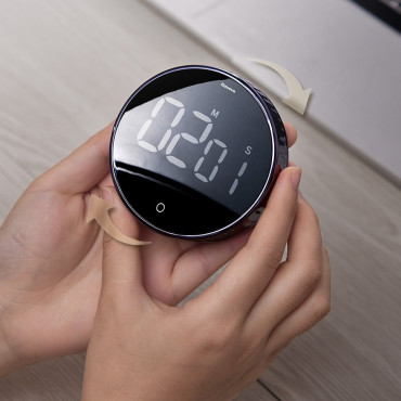 Roterande Timer Elektronisk Timer Timer Svart
