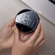 Roterande Timer Elektronisk Timer Timer Svart