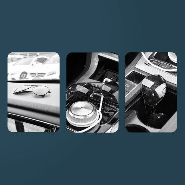 Bilklippsholder for sølvbriller