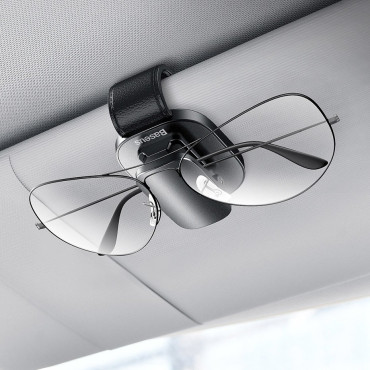 Soporte de clip de coche para gafas de plata
