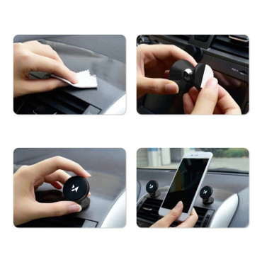 Auto turētājs magnētiskajam magnētiskajam sadales galds 360 melns