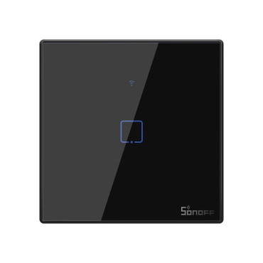 Dotaknite se stikala za stikalo za luc WiFi 433 MHz RF Black T3EU1C-TX