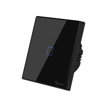 Toque o interruptor de luz do interruptor WIFI botão 433 MHz RF Preto T3eu1c-TX