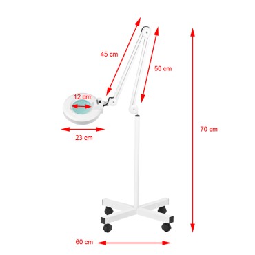 S4 LED magnifier lamp + LED tripod reg. light intensity