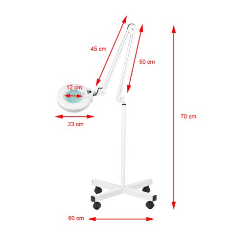 Lâmpada de aumento S4 LED com tripé e intensidade de luz regulável