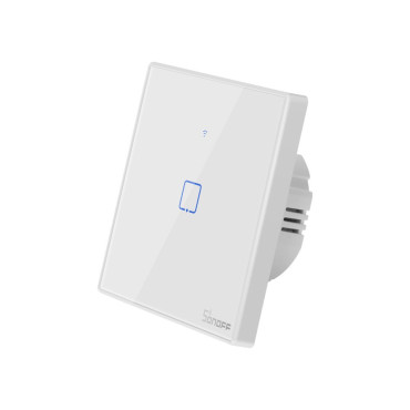 Vieno kanalo jutiklinis jungiklis jungiklis "WiFi" mygtukas WHIT T2EU1C-TX