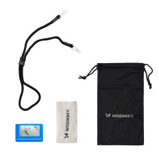 Polarisierte Sonnenbrille mit Gläsern mit Gläsern + schwarze Korrekturüberlagerung