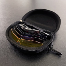 Gafas de sol polarizadas con gafas con gafas + superposición de corrección negra