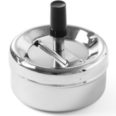 Asbakken gesloten met een RADLOEDS ROEKS Roestvrijstalen knop. 90 mm - Hendi 440209