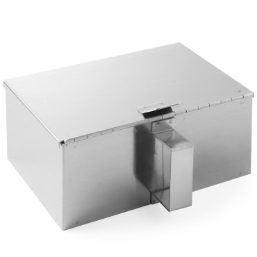 Een container voor as met...