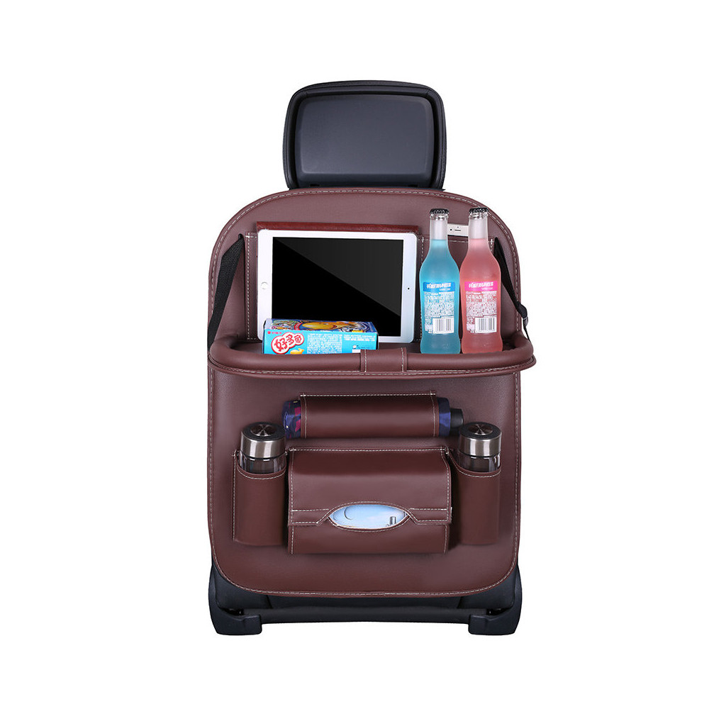 Automobilių organizatorius fotely seat + lentynų lentelės automobiliui rudi