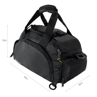 Sports Bag Travel Rygsæk Håndtrude 40x20x25cm Sort