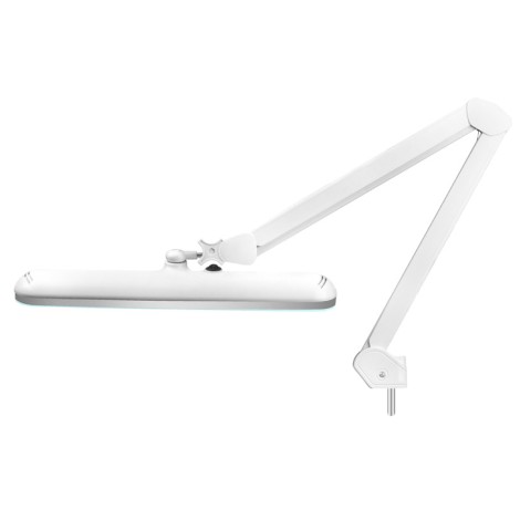 Lâmpada de oficina LED Elegant 801-s com tripé branco padrão — vista lateral