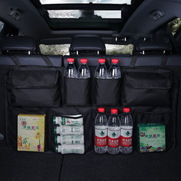 Bil arrangör på baksätet tillbaka till bagage svart