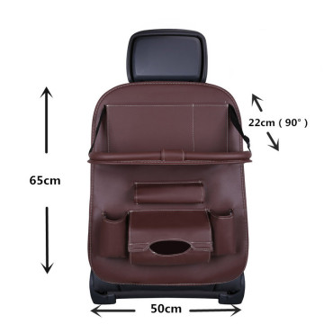 Organizador de carros para assento de poltrona + mesa de prateleira para carro bege