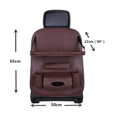 Organizador de carros para assento de poltrona + mesa de prateleira para carro bege