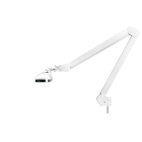 Lâmpada de oficina LED Elegant 801-s com tripé branco padrão — vista lateral