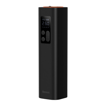 Mini bilkompressor hjulpump på en boet lättare svart