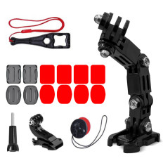 Conjunto de acessórios de montagem para capacete para câmera esportiva GOPRO DJI INST360 SJCAM EKEN