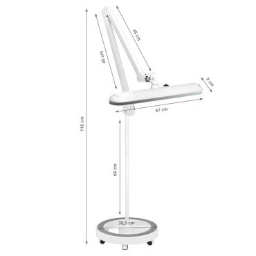 Elegant 801-s LED delovna svetilka s standardnim belim trinožcem
