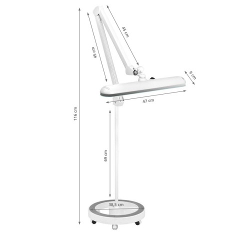 Φωτιστικό εργαστηρίου Elegant 801-s LED με λευκό τρίποδο