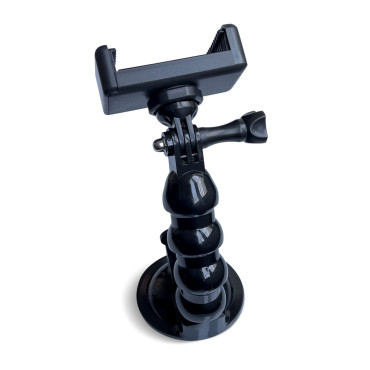 Hantera med sugkopp för sportkamera GOPRO DJI INSTA360 SJCAM EKE + Smartphone Adapter