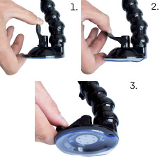 Handle with suction cup for sports camera Gopro DJI Insta360 SJCAM EKEN + smartphone adapter