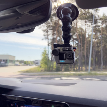Hantera med sugkopp för sportkamera GOPRO DJI INSTA360 SJCAM EKE + Smartphone Adapter