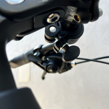 Starker Griff am Telefon am Lenkrad-Fahrrad-Motorrad-Roller schwarz