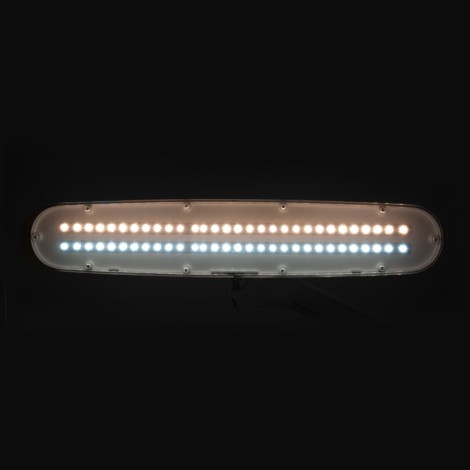Κομψός LED φακός εργαστηρίου 801-tl με ρυθμιζόμενη ένταση και χρώμα λευκού φωτός — προβολή από μπροστά