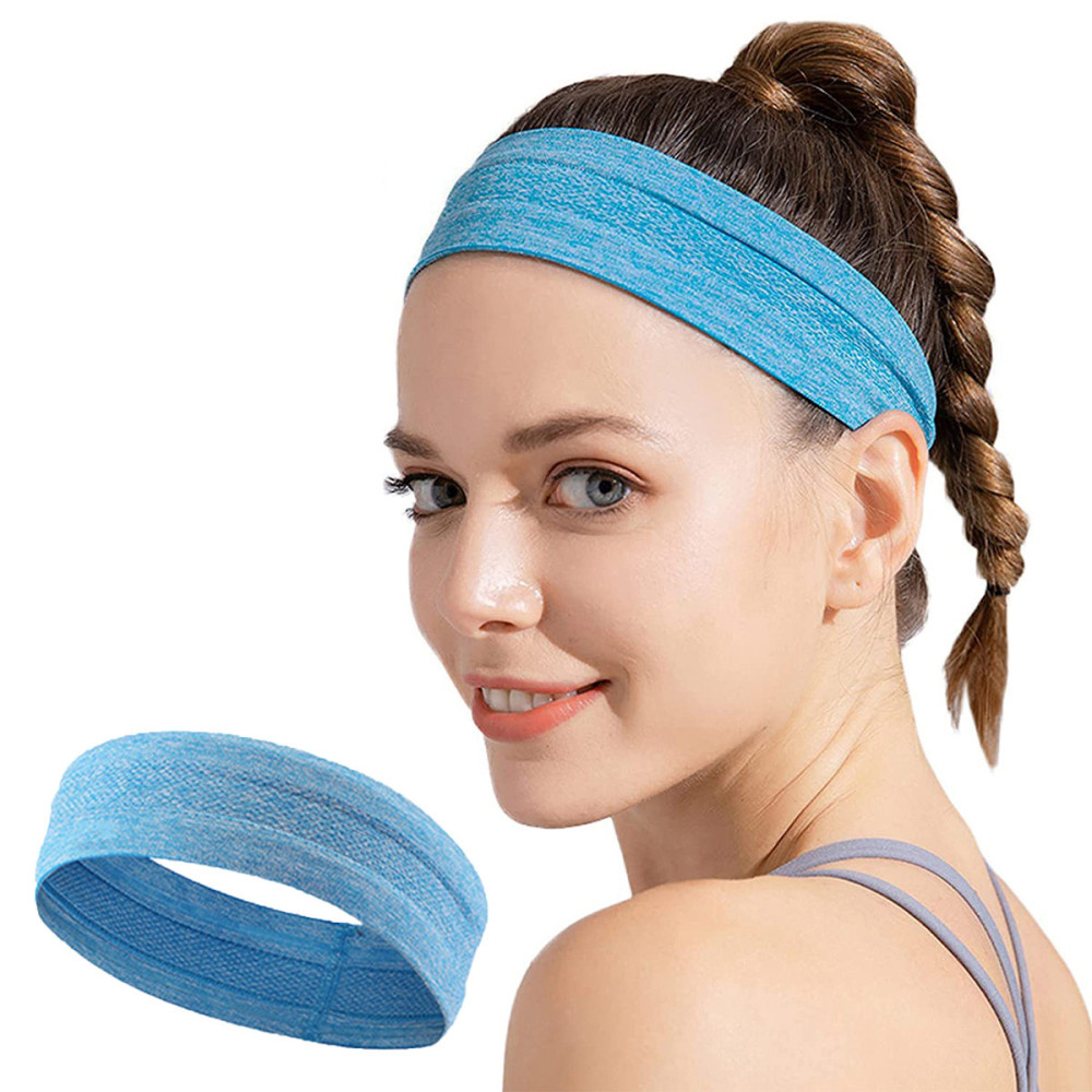 Diadema deportiva para correr ejercicios de fitness azul
