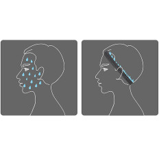 Sports headband for running Fitness exercises black