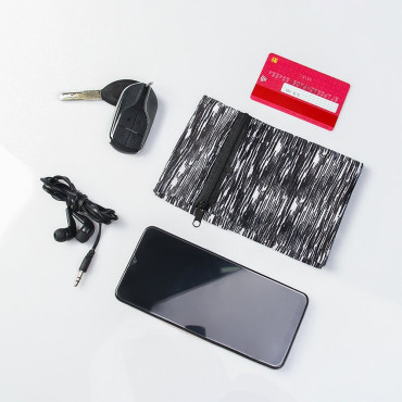 Kjørerarm for løpende øvelser Fitness Armband White-Black Stripes